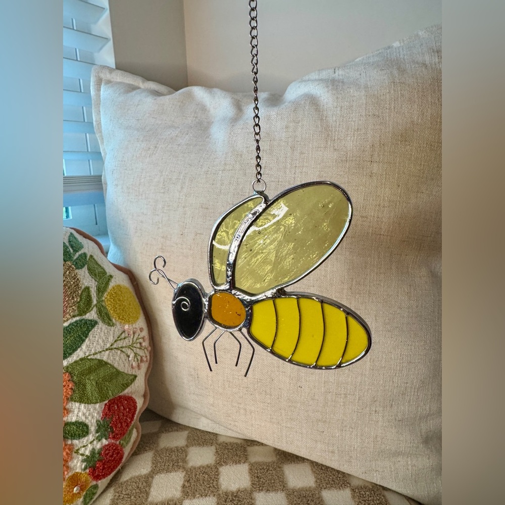 Stained Glass Bee Suncatcher